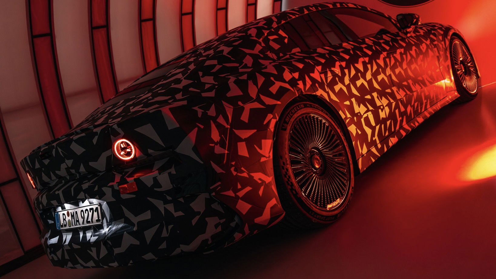 Mercedes-AMG EV saloon teaser - rear